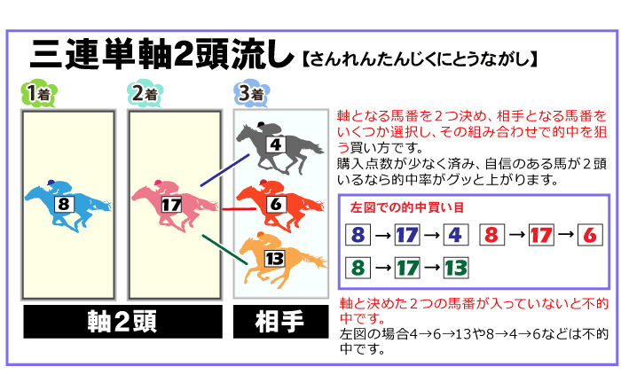 三連単軸2頭流し