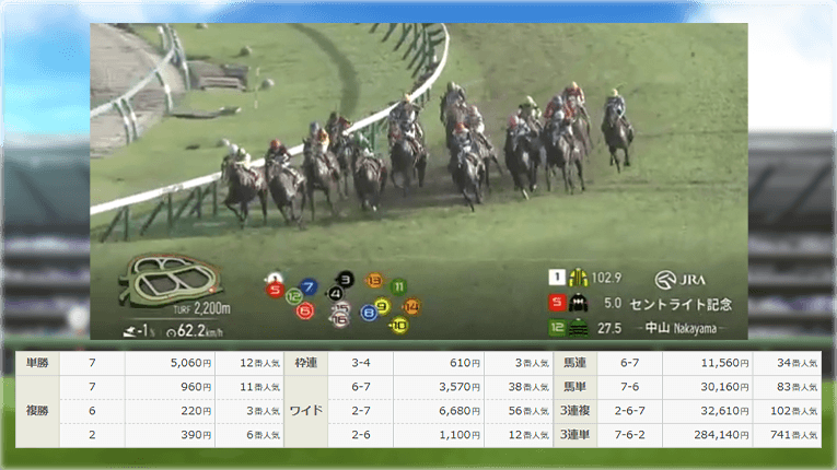 中山11Rのレース結果