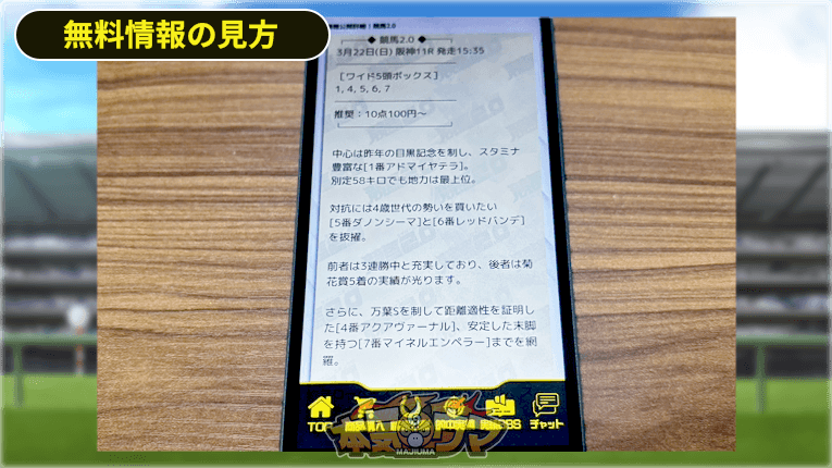 見解付き無料情報の内容