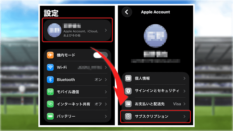 サブスクリプション解約手続き