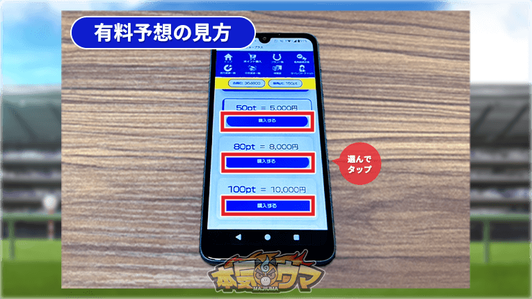 ラクショープラスの有料予想の見方