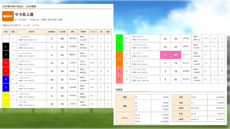 シン・競馬スピリッツの無料予想その2