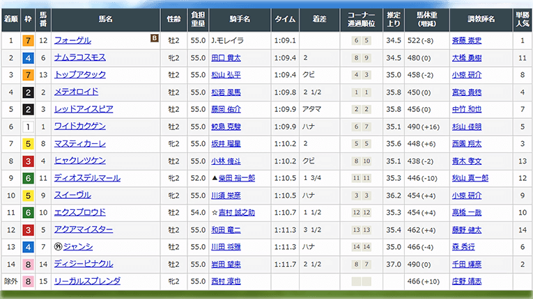 レース結果