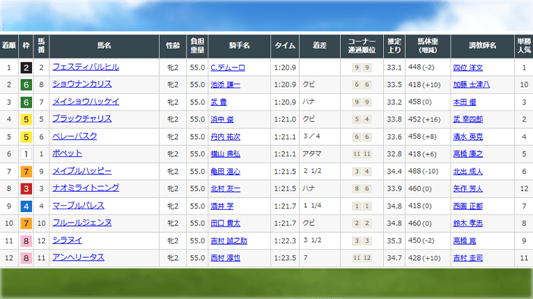 レース結果