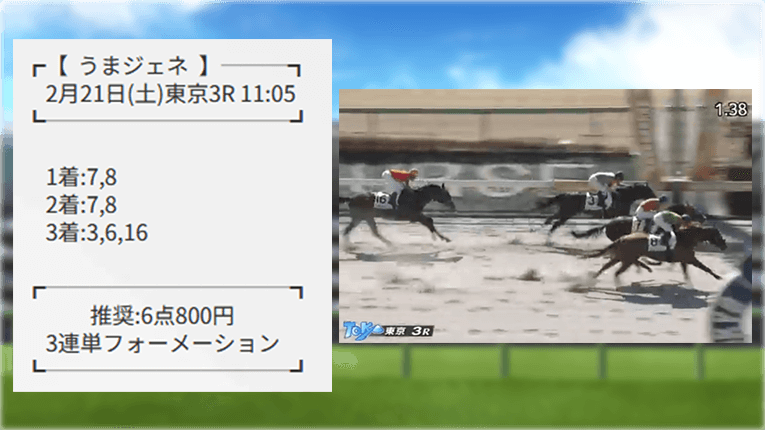 うまジェネの有料予想