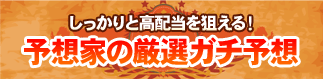 しっかりと高配当を狙える！予想家の厳選ガチ予想